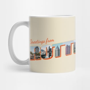 Greetings from Rotterdam in The Netherlands Vintage style retro souvenir Mug